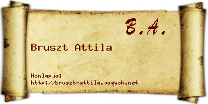 Bruszt Attila névjegykártya