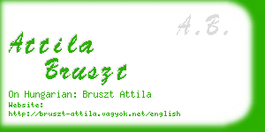 attila bruszt business card